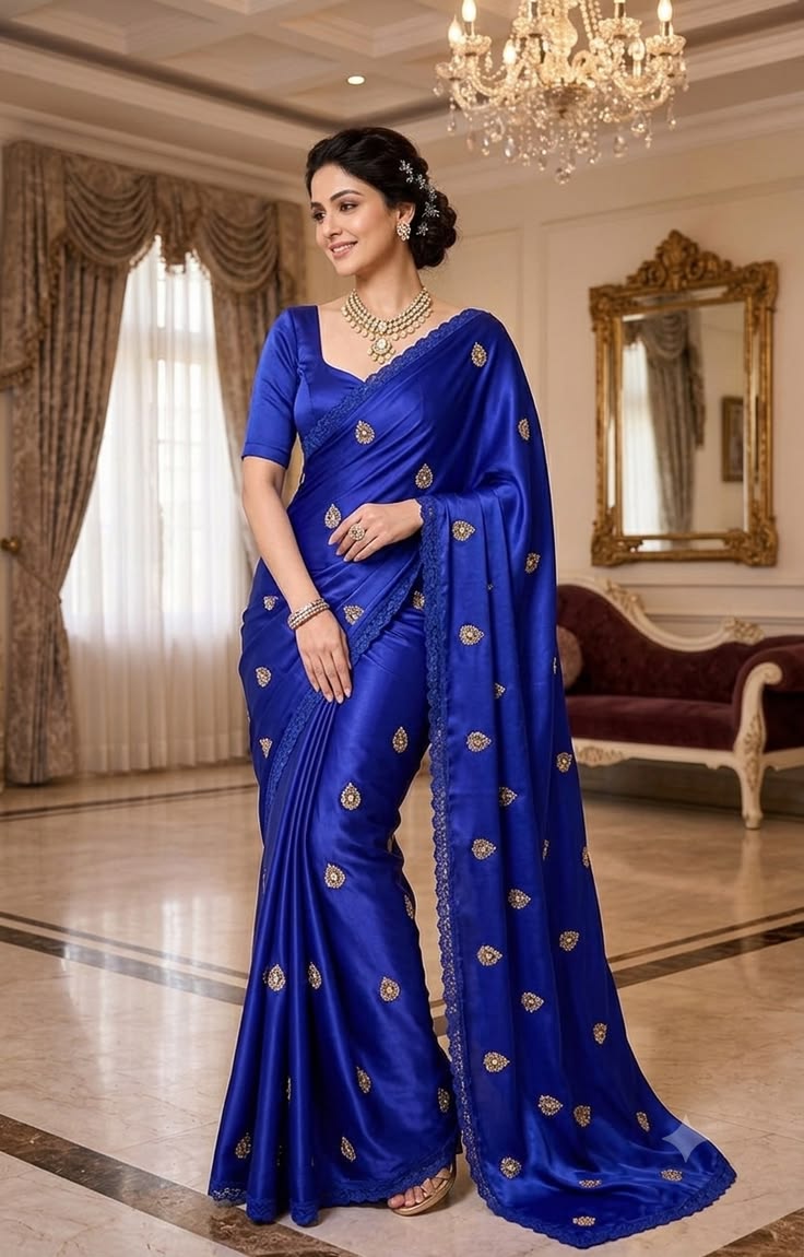 Royal Blue Fancy Saree